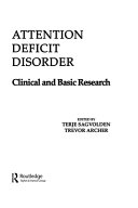 Cover  Attention deficit disorder : Clinical and basic research
