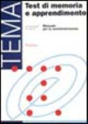 Cover  Test di memoria e apprendimento : test TEMA 