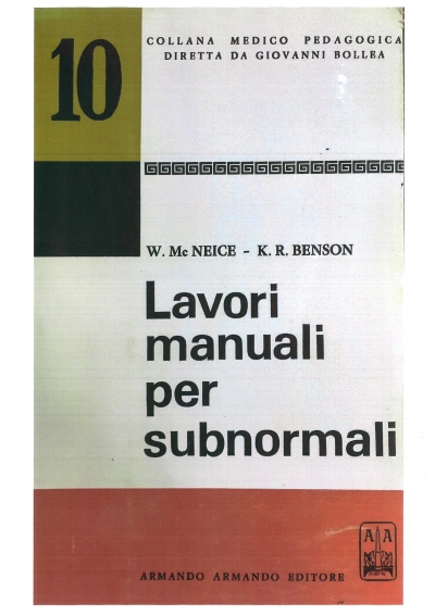 Copertina  Lavori manuali per subnormali