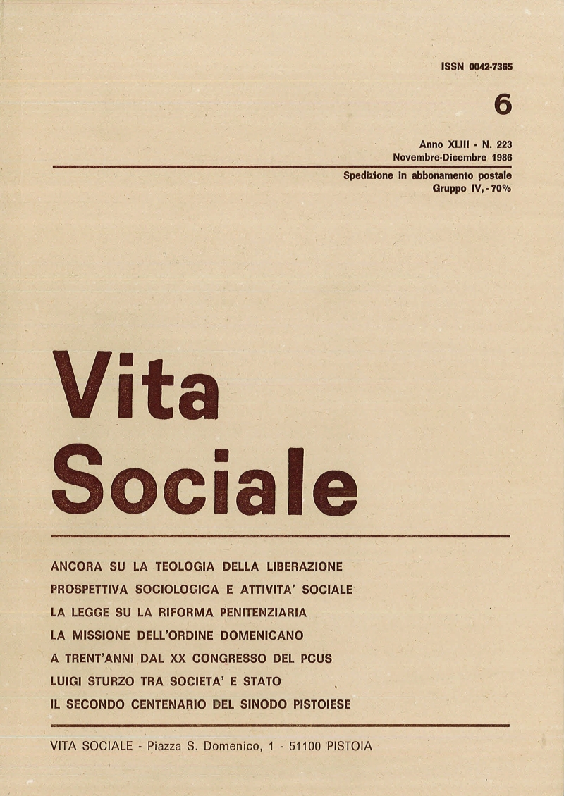 Cover  Vita sociale