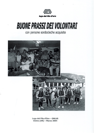 Cover  Buone Prassi dei volontari : con persone sordocieche acquisite