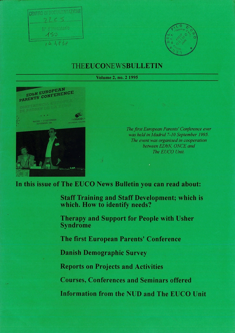 Cover  Workshop on the development of interpreting services for the deafblind