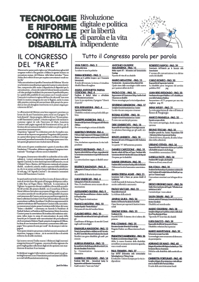 Cover  Tecnologie e riforme contro le disabilità : Rivoluzione digitale e politica per la libertà di parola e la vita indipendente