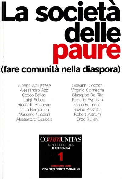 Cover  La societa delle paure : (fare comunità nella diaspora)