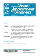 Cover  Predictors of competitive employment for blind and visually impaired consumers of vocational rehabilitation services