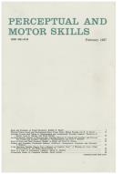 Cover  Perceptual & Motor Skills