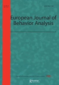 Cover  European Journal of Behavior Analysis