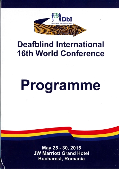 Cover  16th World Conference Deafblind International. Conference Abstract Book
