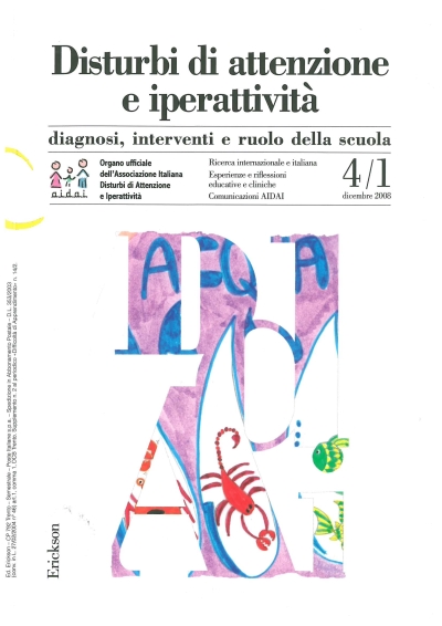 Cover  Esperienza di un training sulla memoria di lavoro con bambini con tratti di disattenzione e iperattività