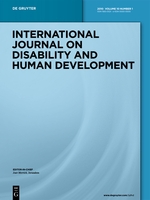 Cover  International Journal on Disability and Human Development