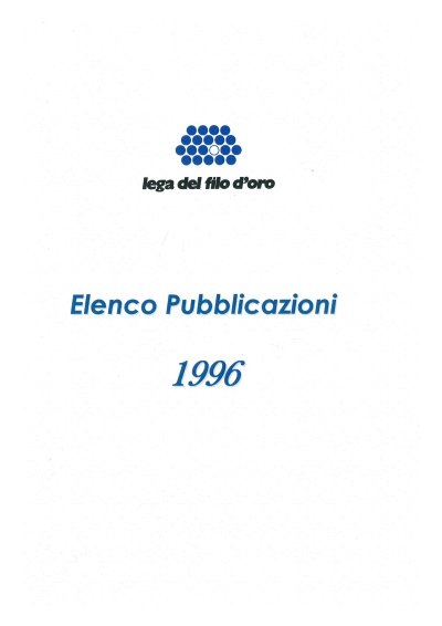 Cover  1996 Pubblicazioni 