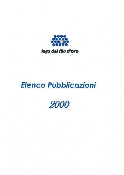 Cover  2000 Pubblicazioni 