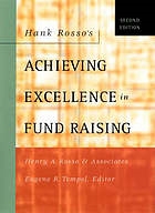 Cover  Hank Rossoʼs Achieving excellence in fund raising