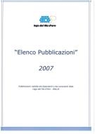 Cover  2007 Pubblicazioni : parte seconda