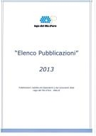 Cover  2013 Pubblicazioni : parte seconda