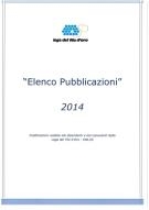 Cover  2014 Pubblicazioni : parte seconda