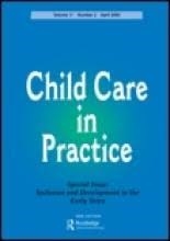 Cover  Child Care in Practice