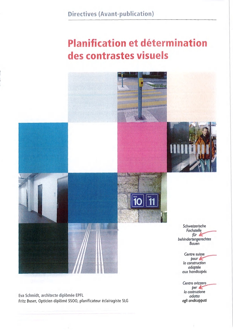 Cover  Planification et détermination des contrastes visuels