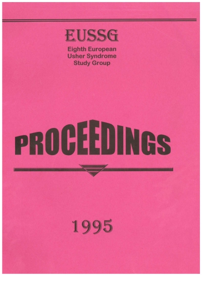 Cover  Eighth European Usher Syndrome Study Group, Dronninglund, 25-28 May 1995 : Proceedings