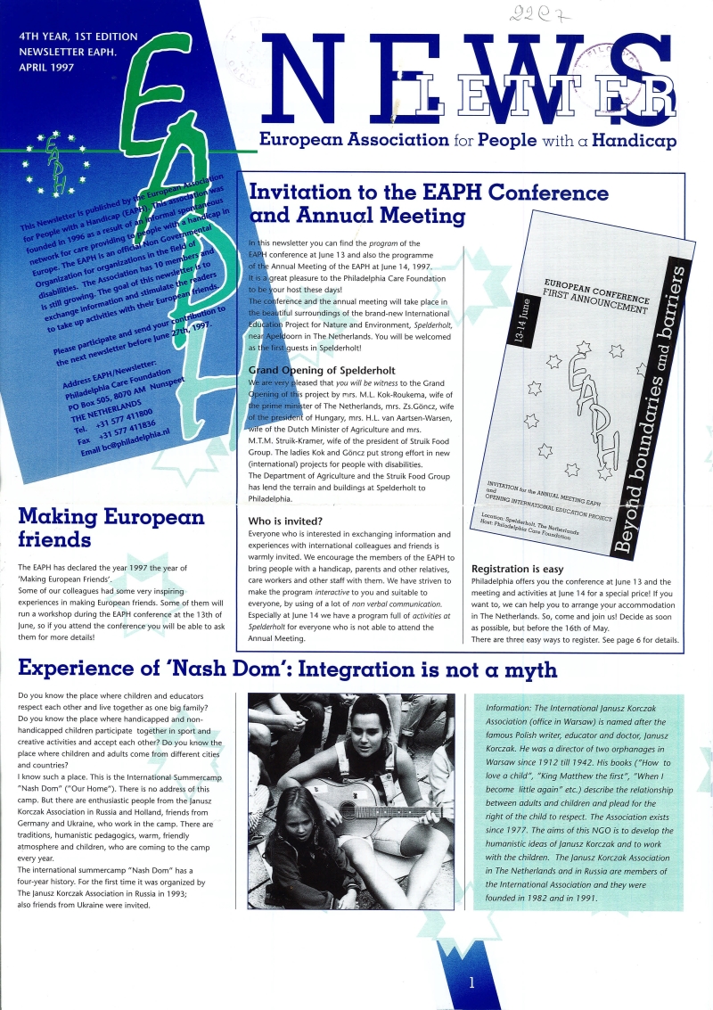 Cover  Newsletter EAPH