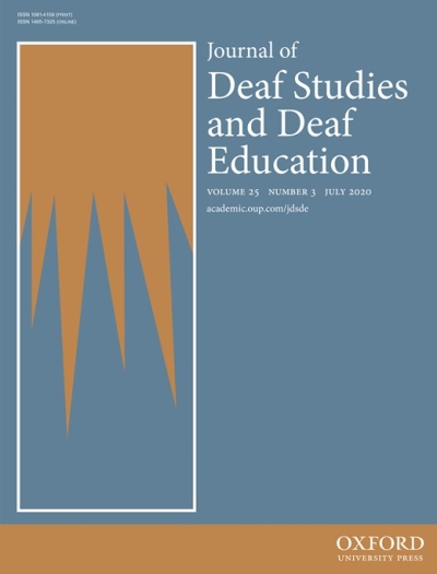 Cover  Journal of Deaf Studies and Deaf Education JDSDE