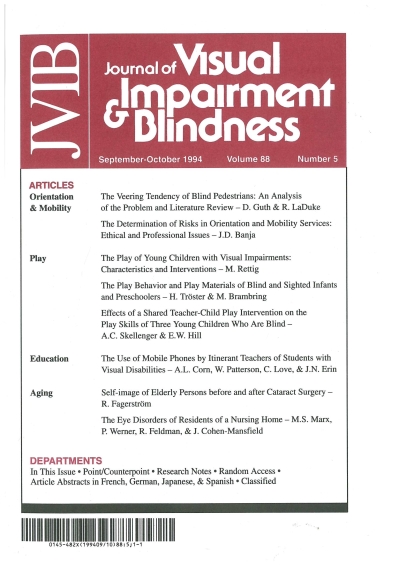 Cover  Vibrotactile perception : Perspective taking by children who are visually impaired 