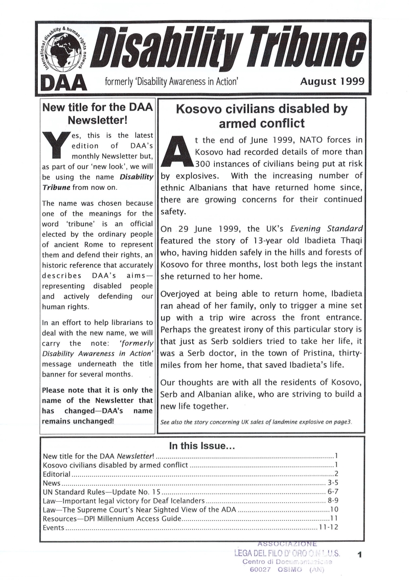 Cover  Disability Tribune