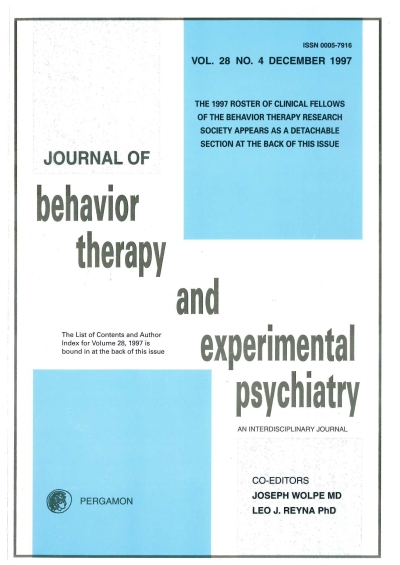 Cover  A cognitive behavioural approach to preventing anxiety during magnetic resonance imaging