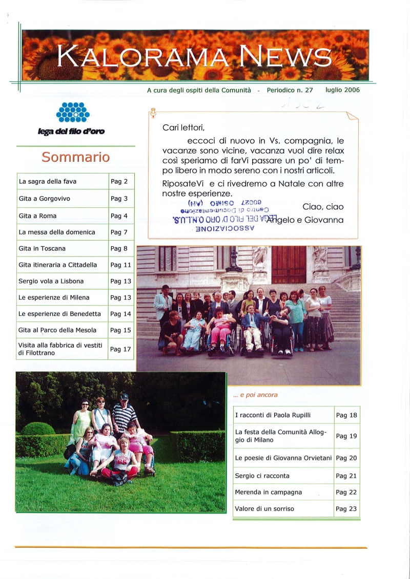 Cover  Kalorama News